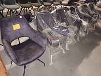 Lot 28 - roterende armstoel. 6 stuks