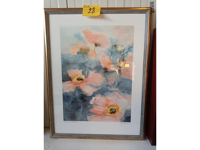 Lot 28 - vintage kader met prent - afbeelding 1 van  4