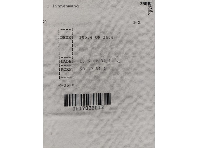 Lot 28 - witte kolomkast - afbeelding 3 van  4