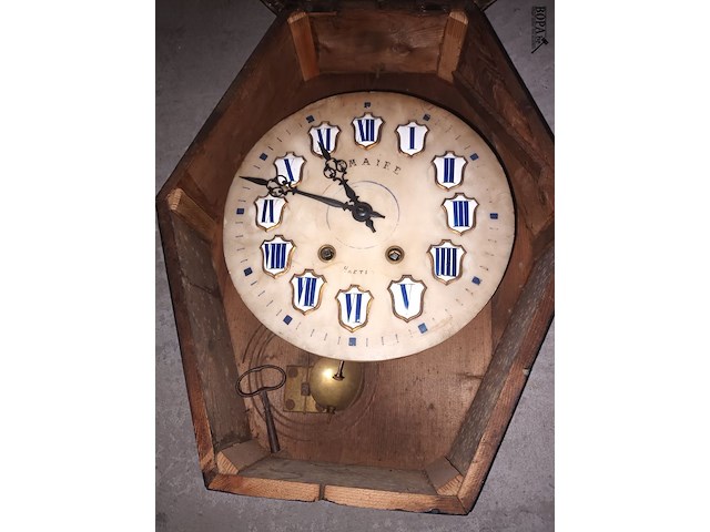 Lot 280 - antieke wandklok - afbeelding 4 van  5