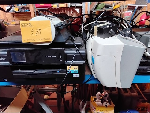 Lot 280 - brother compact all-in-one printer,quigg lamineertoestel, hp - afbeelding 1 van  1