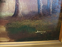 Lot 280 - schilderij in kader. gesigneerd - afbeelding 3 van  3