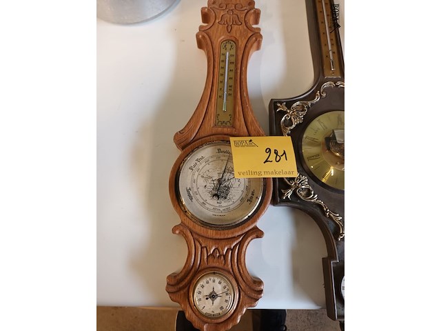 Lot 281 - barometers. 2 stuks - afbeelding 2 van  6