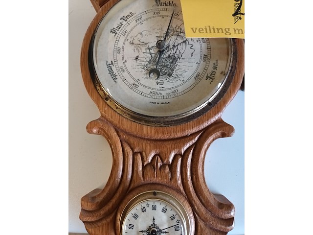 Lot 281 - barometers. 2 stuks - afbeelding 3 van  6