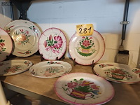 Lot 281 - franse sierborden. 8 stuks - afbeelding 1 van  3