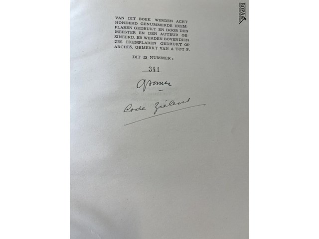 Lot 281 - lode zielens opsomer genummerd exemplaar en getekend - afbeelding 5 van  5