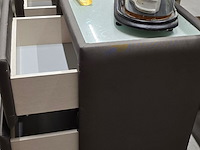 Lot 281 - nachtkastjes met 2 lades in lederlook 2 stuks - afbeelding 3 van  3