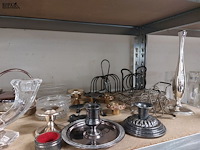 Lot 282 - lot verzilverd en glazen kandelaar, ong 29 stuks - afbeelding 3 van  3