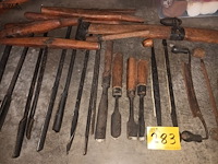 Lot 283 - antiek gereedschap karrenbouwer. 22 stuks - afbeelding 3 van  4