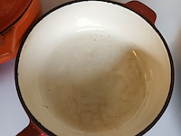 Lot 286 - kookpot en steelpan in gietijzer. 2 stuks - afbeelding 3 van  5