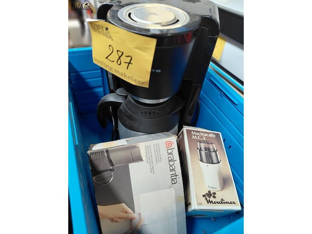 Lot 287 - koffiezet rowenta, koffiefilterhouder brabantia, koffiemaald - afbeelding 2 van  3