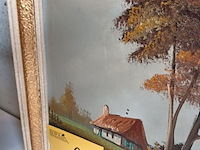 Lot 287 - schilderij in kader. gesigneerd - afbeelding 3 van  3