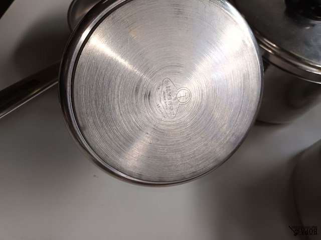 Lot 288 - kookpotten en pannen demeyere. 4 stuks - afbeelding 3 van  4