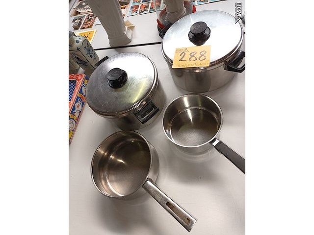 Lot 288 - kookpotten en pannen demeyere. 4 stuks - afbeelding 4 van  4