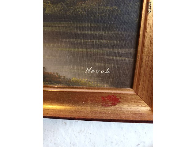 Lot 288 - schilderij in kader. gesigneerd - afbeelding 3 van  3