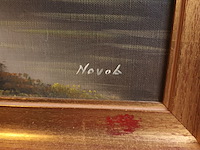 Lot 288 - schilderij in kader. gesigneerd - afbeelding 3 van  3