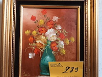 Lot 289 - schilderij in kader. gesigneerd - afbeelding 1 van  4