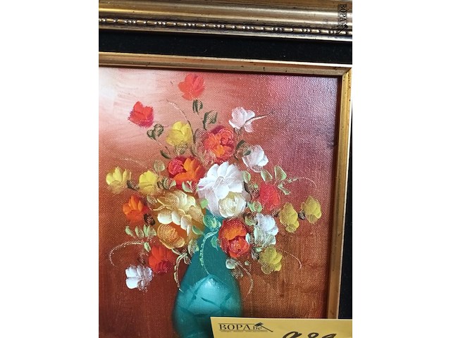 Lot 289 - schilderij in kader. gesigneerd - afbeelding 2 van  4