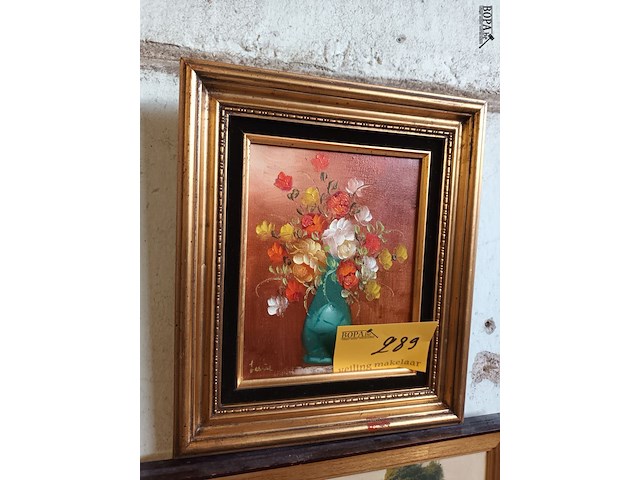 Lot 289 - schilderij in kader. gesigneerd - afbeelding 4 van  4