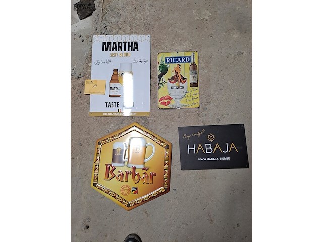 Lot 29 - bierborden decoratief 4 st - afbeelding 1 van  1