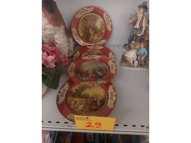Lot 29 - blikken sierborden. 4 stuks - afbeelding 1 van  4