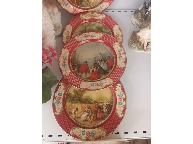 Lot 29 - blikken sierborden. 4 stuks - afbeelding 2 van  4