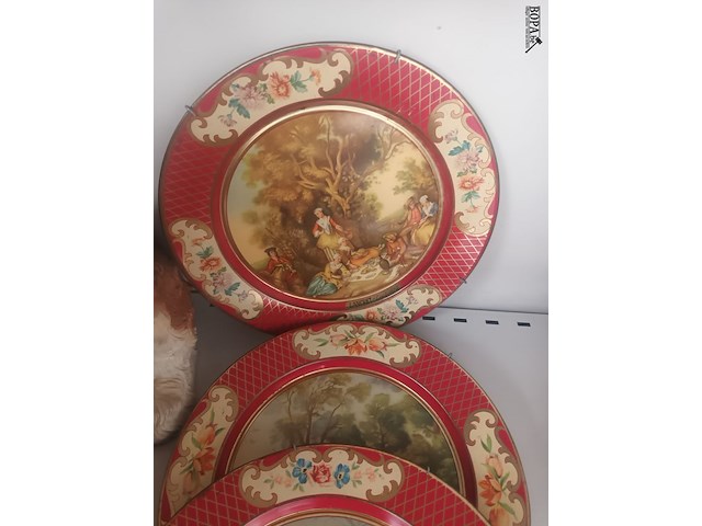 Lot 29 - blikken sierborden. 4 stuks - afbeelding 3 van  4