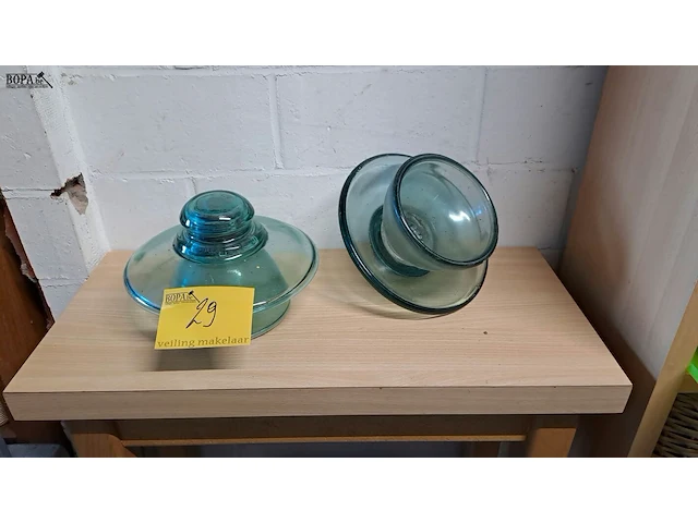 Lot 29 - glas isolator voor hoogspanningsleidingen, oude vht22t, zeer - afbeelding 1 van  2