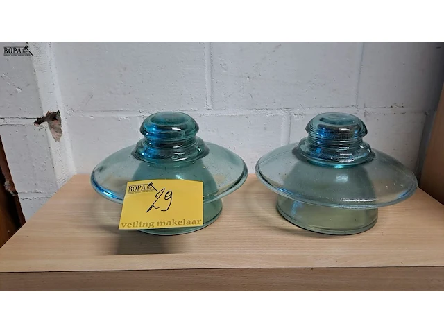 Lot 29 - glas isolator voor hoogspanningsleidingen, oude vht22t, zeer - afbeelding 2 van  2