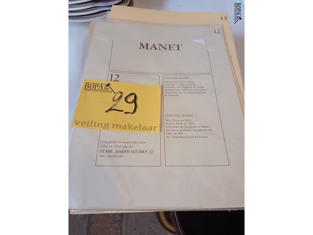 Lot 29 - historische reeks kunstschilders soubry. 54 stuks - afbeelding 1 van  4