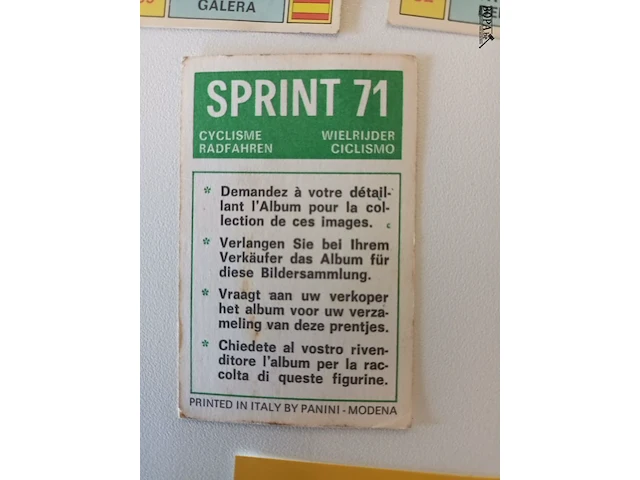 Lot 29 - panini stickers sprint 71. 8 stuks - afbeelding 2 van  4