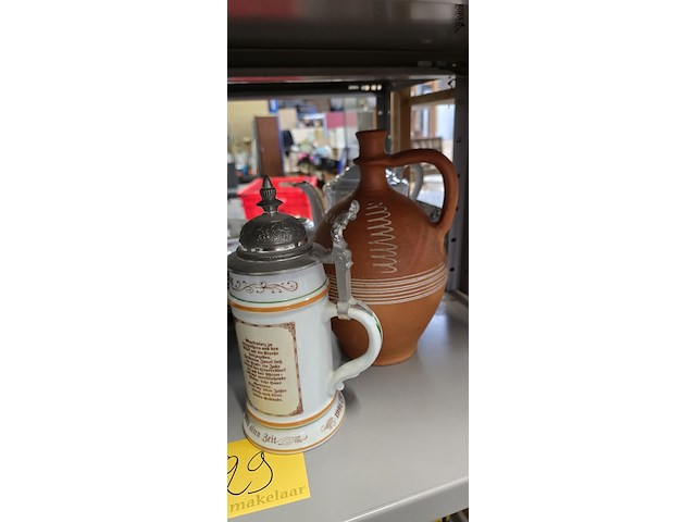 Lot 29 - stenen bierpotten 7 stuks + kruik - afbeelding 5 van  6