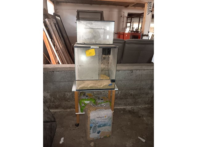 Lot 29 - terrarium, aquariums en stro - afbeelding 1 van  1