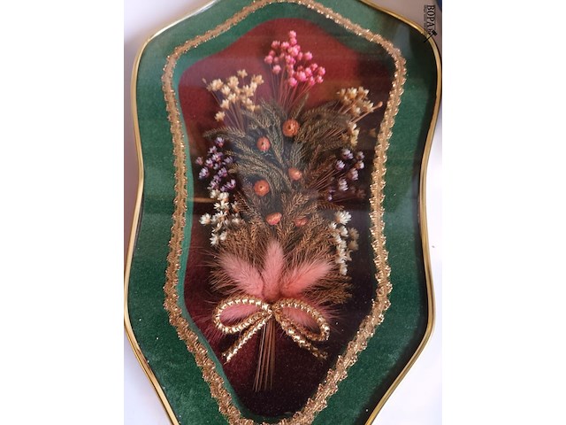 Lot 290 - kader met bloemen - afbeelding 2 van  3