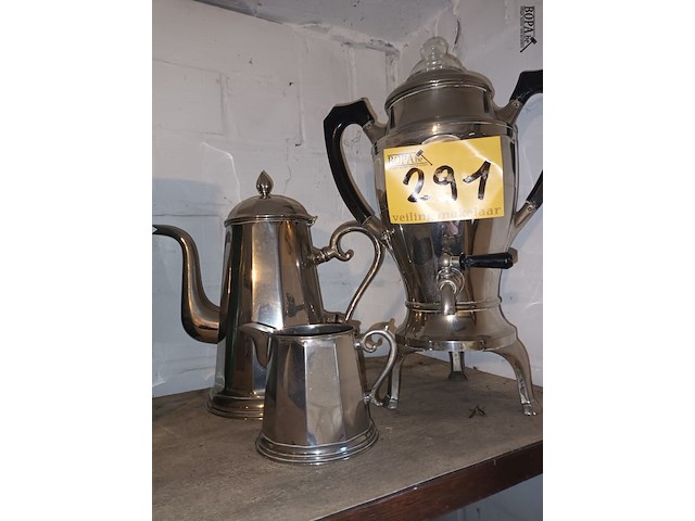Lot 291 - koffiestel. 3 stuks - afbeelding 3 van  5