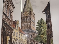 Lot 293 - kader met kerk - afbeelding 2 van  3