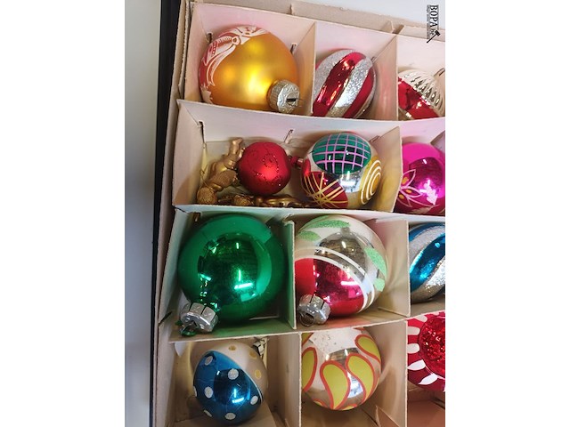 Lot 298 - antieke kerstballen. 12 stuks - afbeelding 3 van  3