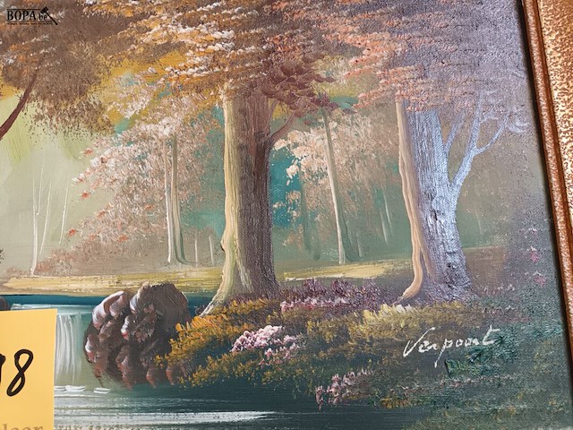 Lot 298 - schilderij in kader. gesigneerd - afbeelding 2 van  3