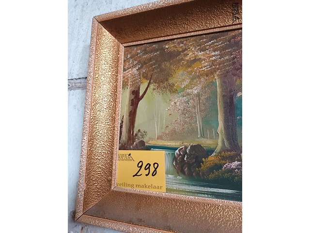 Lot 298 - schilderij in kader. gesigneerd - afbeelding 3 van  3