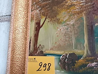 Lot 298 - schilderij in kader. gesigneerd - afbeelding 3 van  3