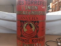 Lot 299 - grote blikken doos van koffie