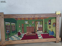 Lot 3 - geborduurd schilderij traditionele woonkamer 17de eeuw - afbeelding 3 van  5