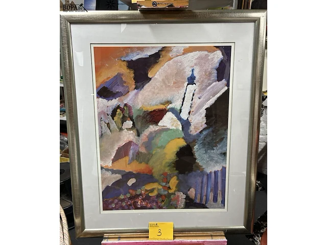 Lot 3 - ingelijste schilderij wassily kandinsky - get. - afbeelding 1 van  3