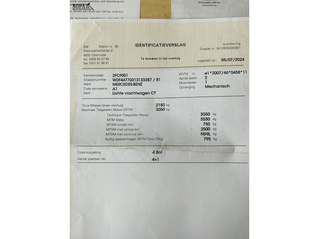 Lot 3 - mercedes vito (2016-chass.wdf44770313133387) - afbeelding 9 van  29