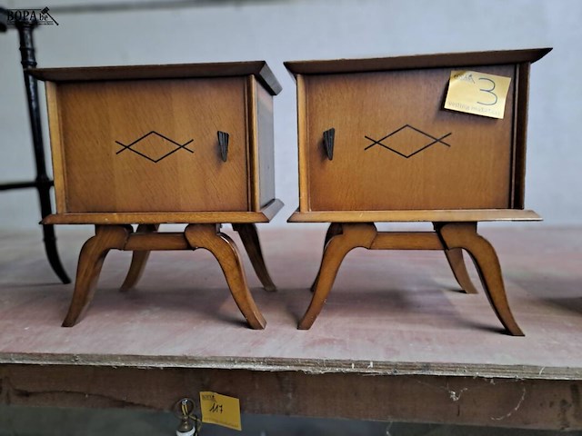 Lot 3 - nachtkastjes jaren '70 - 2 stuks - afbeelding 1 van  1