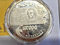 Lot 3 - set zilveren herdenkingsmunten europa 1997