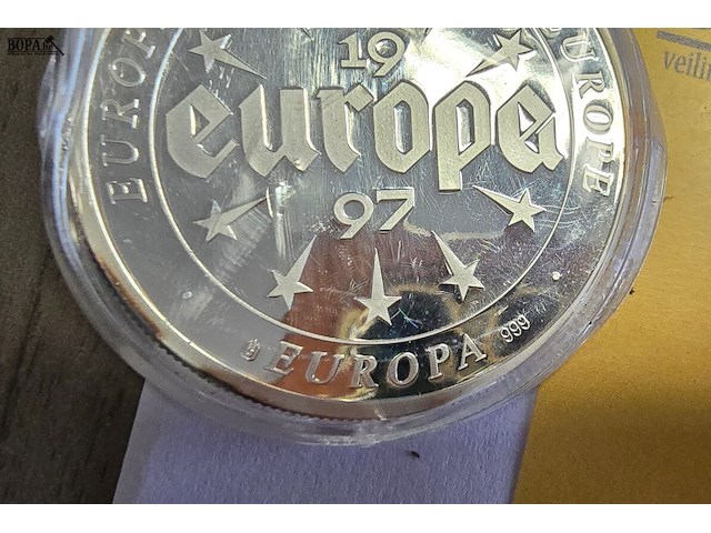 Lot 3 - set zilveren herdenkingsmunten europa 1997 - afbeelding 7 van  8