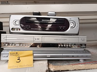 Lot 3 - video recorders en dvd speler. 3 stuks
