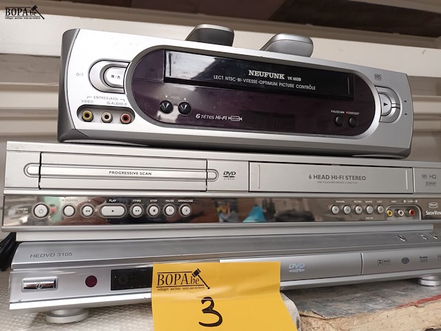 Lot 3 - video recorders en dvd speler. 3 stuks - afbeelding 5 van  5