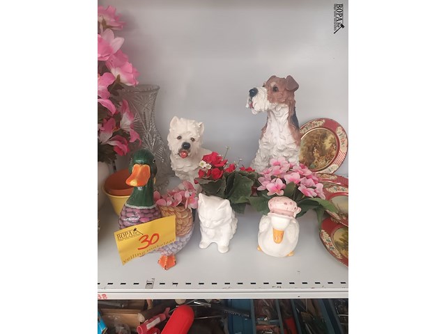 Lot 30 - decoratie met dieren. 5 stuks - afbeelding 1 van  4